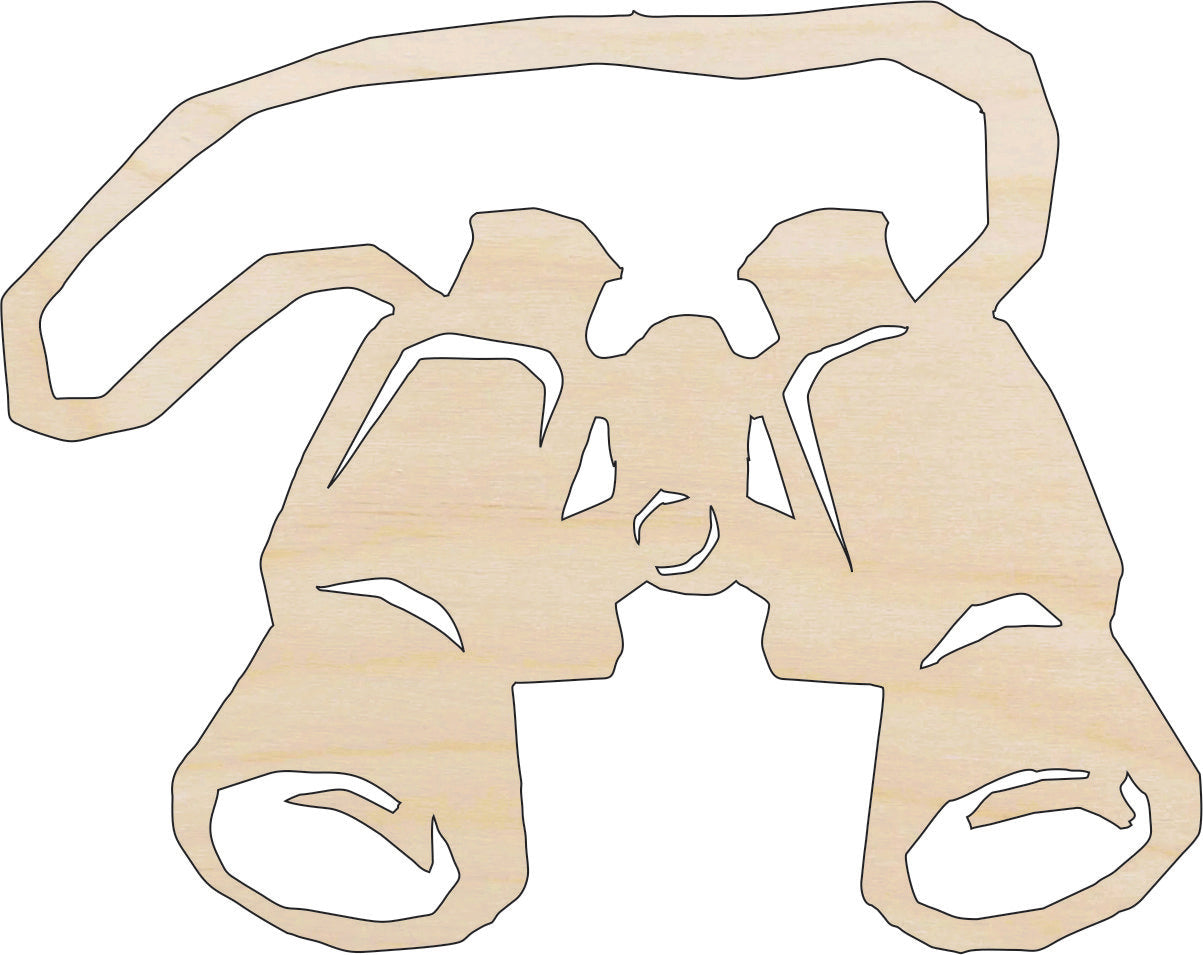 Binoculars - Laser Cut Out Unfinished Wood Craft Shape TRP24 Binoculars - Laser Cut Out Unfinished Wood Craft Shape TRP24