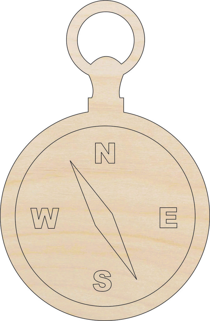 Compass - Laser Cut Out Unfinished Wood Craft Shape TRP29