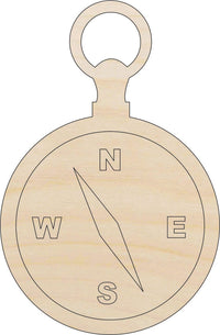 Compass Wood Craft Shape - Laser Cut Baltic Birch Unfinished DIY Wood Art Supplies TRP29 - The Wood Shape Store