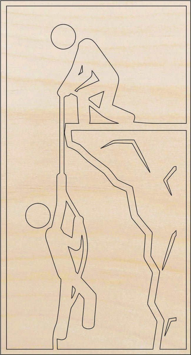 Mountain Wood Craft Shape - Laser Cut Baltic Birch Unfinished DIY Wood Art Supplies TRP34 - The Wood Shape Store