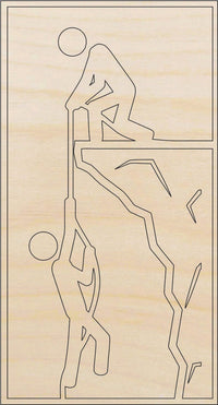 Mountain Wood Craft Shape - Laser Cut Baltic Birch Unfinished DIY Wood Art Supplies TRP34 - The Wood Shape Store