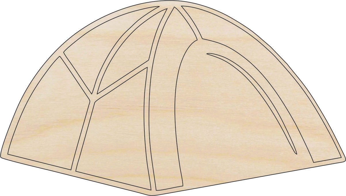 Tent Wood Craft Shape - Laser Cut Baltic Birch Unfinished DIY Wood Art Supplies TRP39 - The Wood Shape Store