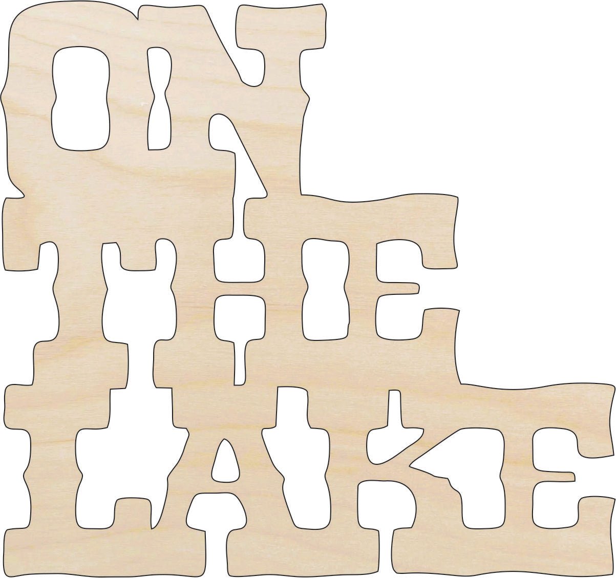 On The Lake Wood Craft Shape - Laser Cut Baltic Birch Unfinished DIY Wood Art Supplies TRP3 - The Wood Shape Store