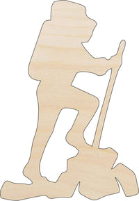 Hiker Wood Craft Shape - Laser Cut Baltic Birch Unfinished DIY Wood Art Supplies TRP45 - The Wood Shape Store