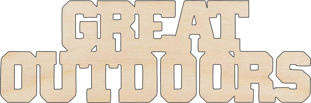 Great Outdoors Wood Craft Shape - Laser Cut Baltic Birch Unfinished DIY Wood Art Supplies TRP4 - The Wood Shape Store