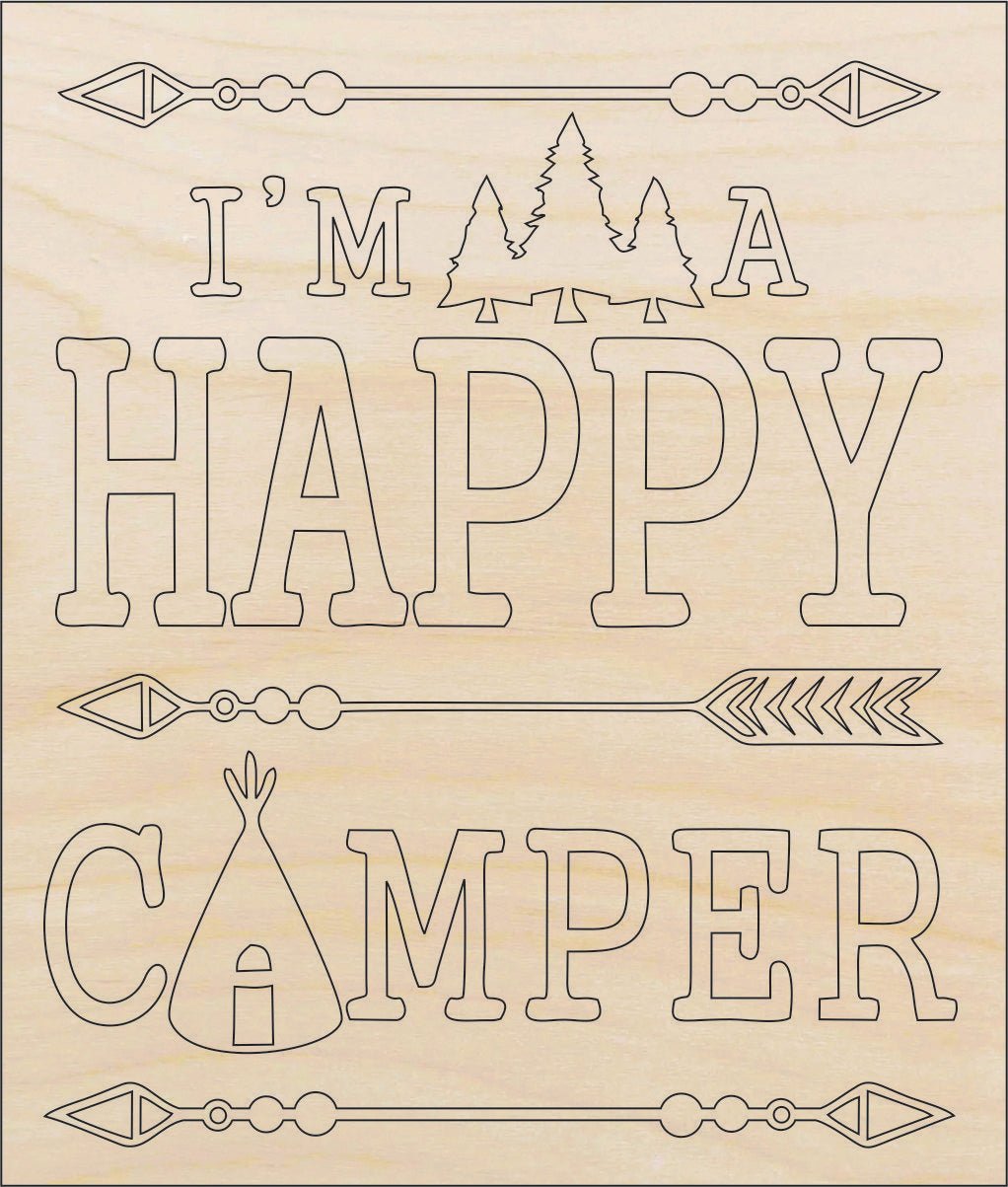 Camper Wood Craft Shape - Laser Cut Baltic Birch Unfinished DIY Wood Art Supplies TRP51 - The Wood Shape Store