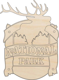 National Park Wood Craft Shape - Laser Cut Baltic Birch Unfinished DIY Wood Art Supplies TRP56 - The Wood Shape Store