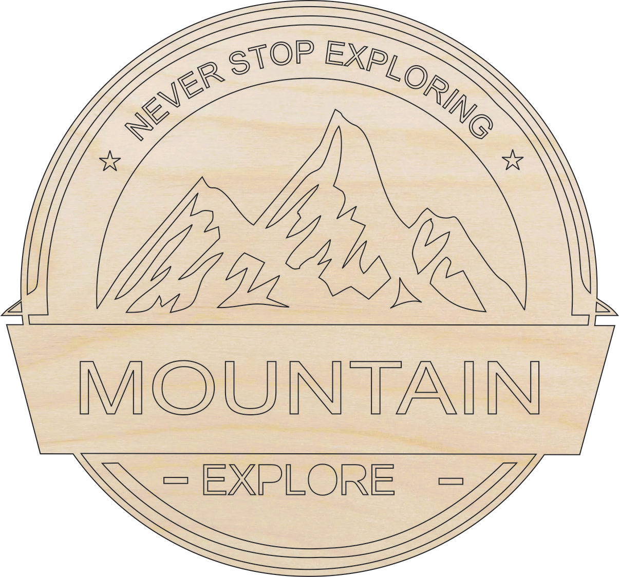 Sign Mountain Explorer - Laser Cut Out Unfinished Wood Craft Shape TRP58 Sign Mountain Explorer - Laser Cut Out Unfinished Wood Craft Shape TRP58