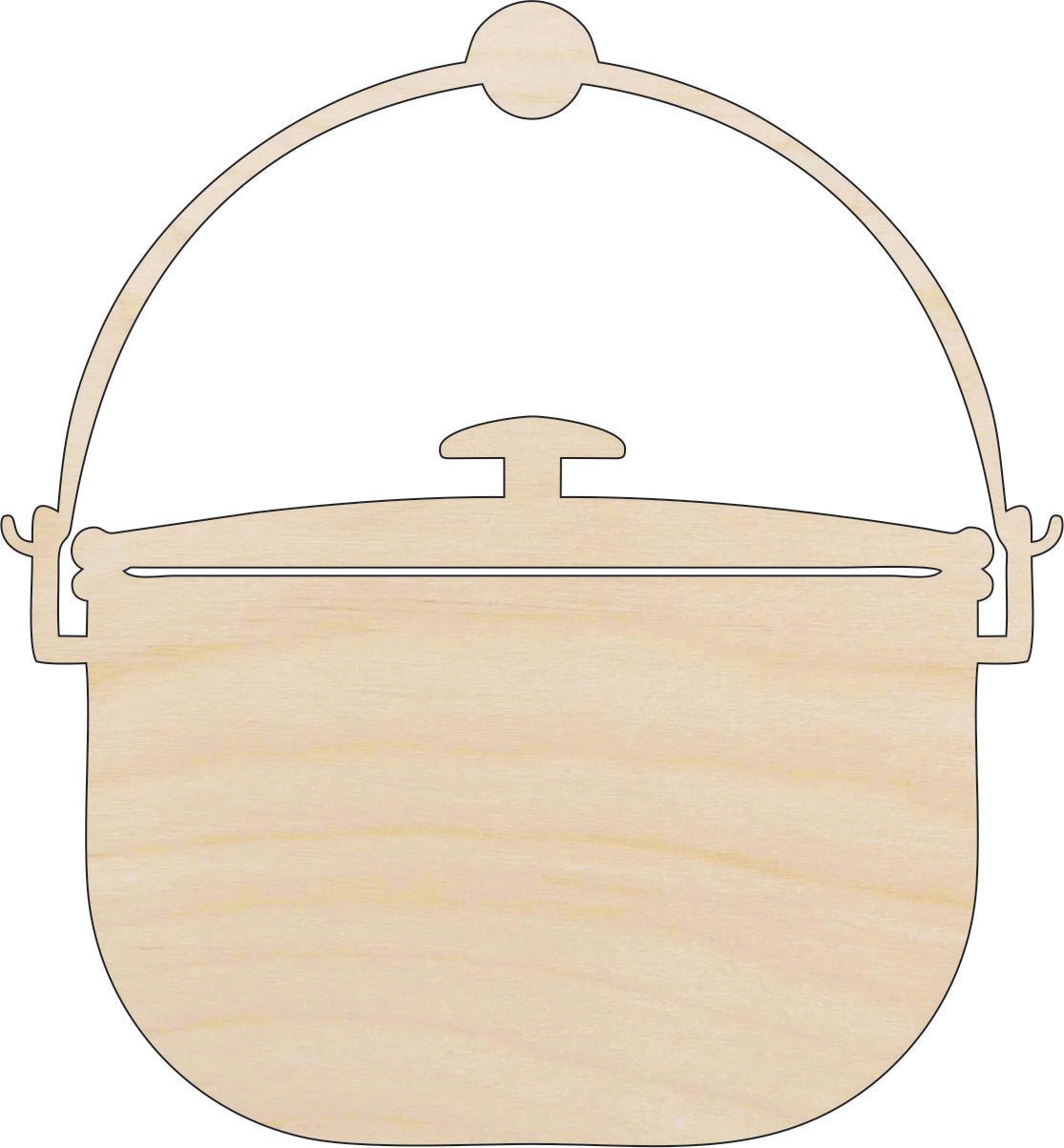 Pot Wood Craft Shape - Laser Cut Baltic Birch Unfinished DIY Wood Art Supplies TRP66 - The Wood Shape Store