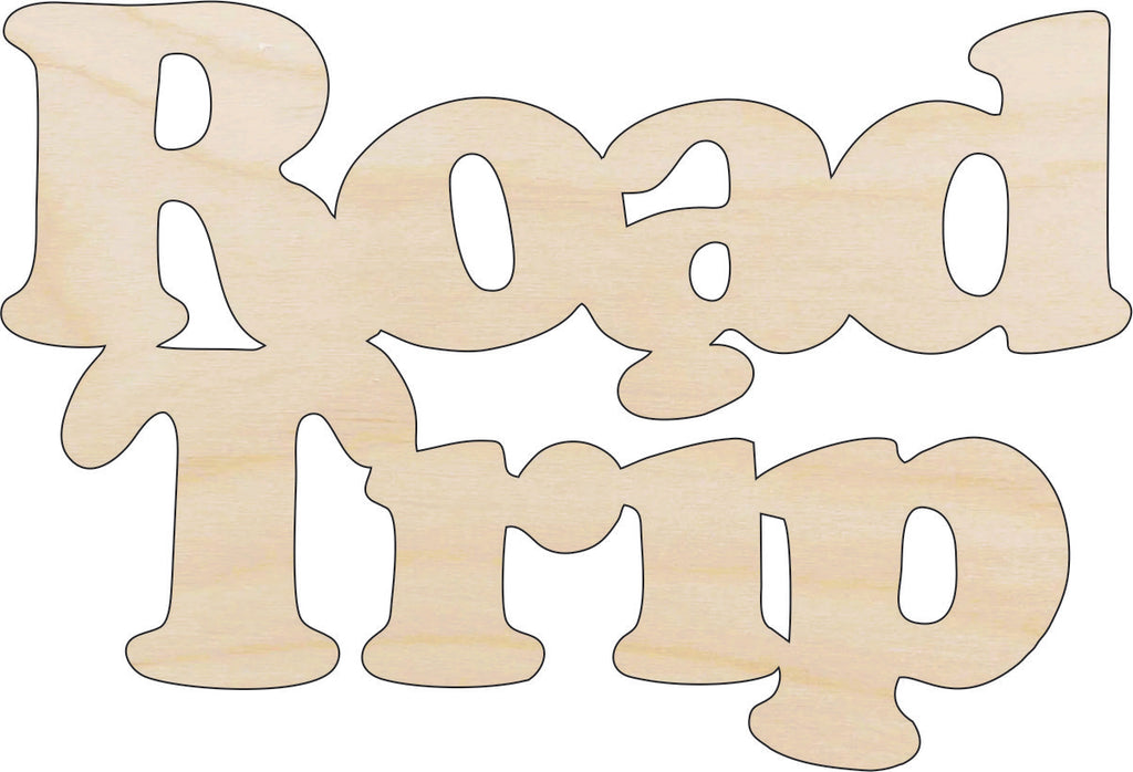 Word Road Trip - Laser Cut Out Unfinished Wood Craft Shape TRP9
