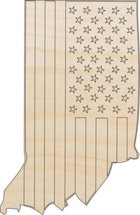 Indiana Wood Craft Shape - Laser Cut Baltic Birch Unfinished DIY Wood Art Supplies USA10 - The Wood Shape Store