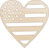 Flag Wood Craft Shape - Laser Cut Baltic Birch Unfinished DIY Wood Art Supplies USA26 - The Wood Shape Store
