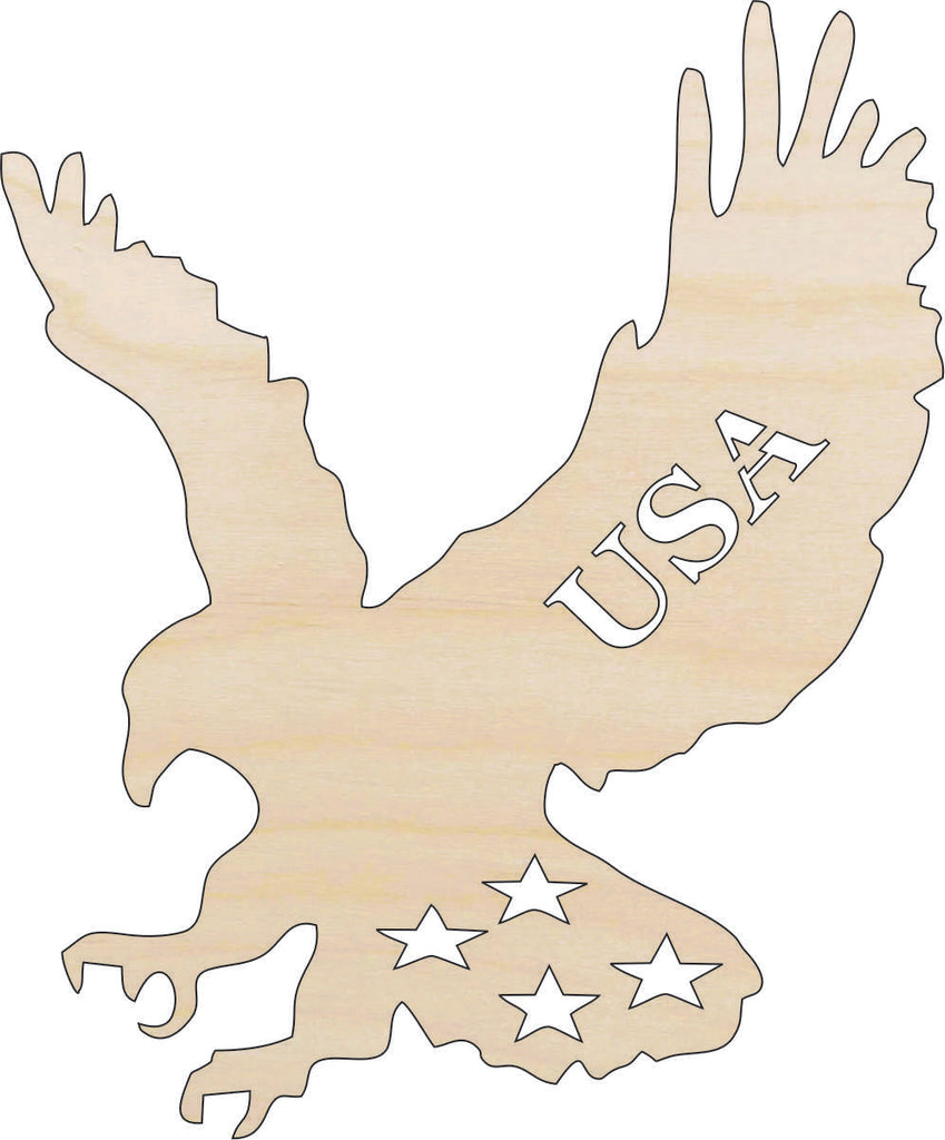 USA Eagle - Laser Cut Wood Shape USA49