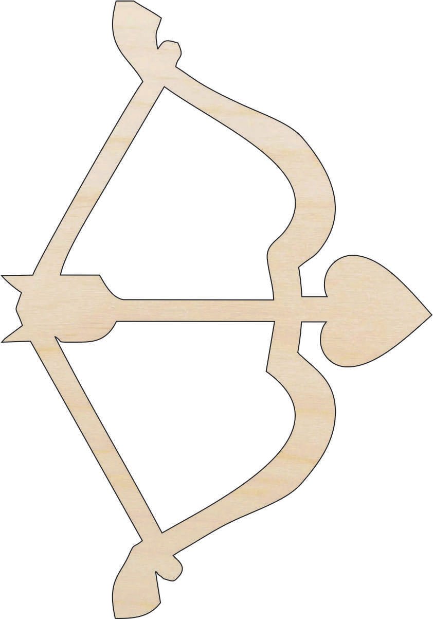 Bow & Arrow Wood Craft Shape - Laser Cut Baltic Birch Unfinished DIY Wood Art Supplies VAL10 - The Wood Shape Store