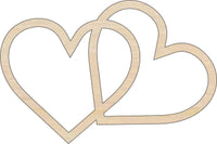 Hearts Wood Craft Shape - Laser Cut Baltic Birch Unfinished DIY Wood Art Supplies VAL13 - The Wood Shape Store