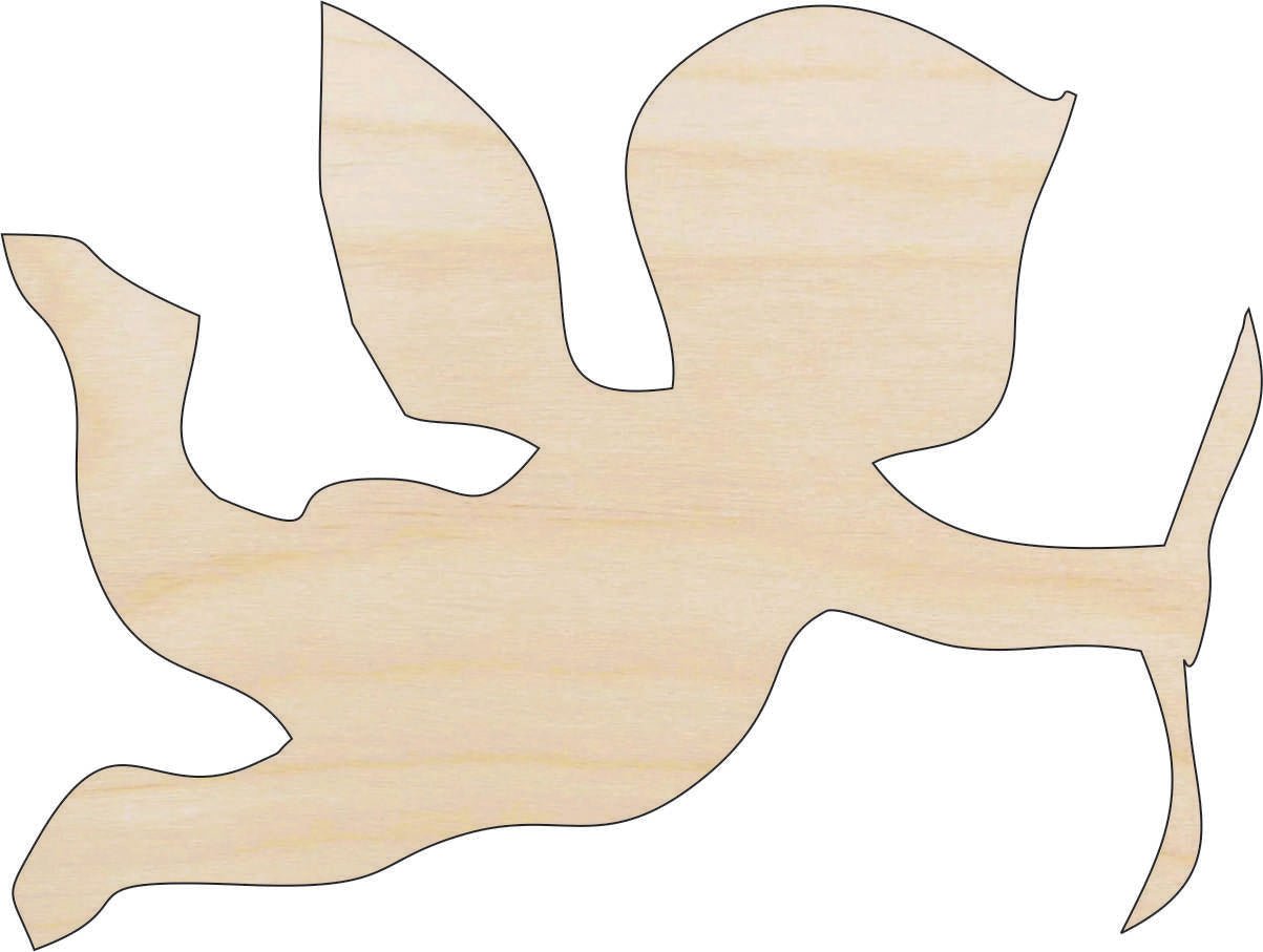 Angel Cupid Wood Craft Shape - Laser Cut Baltic Birch Unfinished DIY Wood Art Supplies VAL14 - The Wood Shape Store