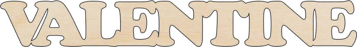 Word Valentine - Laser Cut Out Unfinished Wood Craft Shape VAL18 Word Valentine - Laser Cut Out Unfinished Wood Craft Shape VAL18