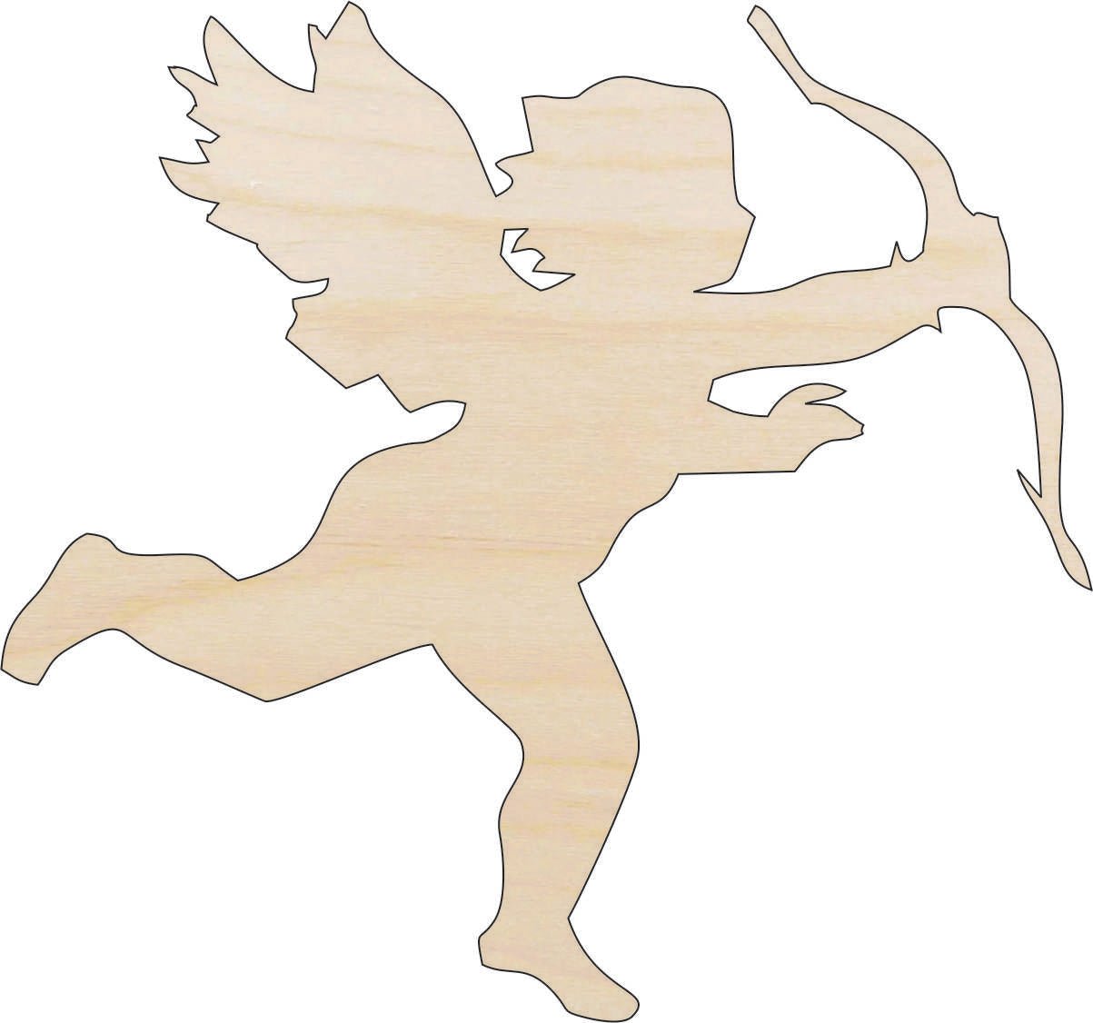 Angel Cupid Wood Craft Shape - Laser Cut Baltic Birch Unfinished DIY Wood Art Supplies VAL1 - The Wood Shape Store