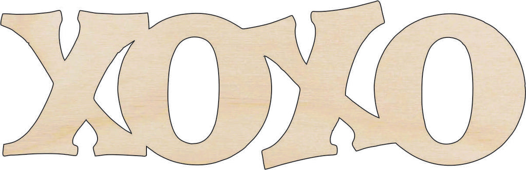 Word XOXO - Laser Cut Out Unfinished Wood Craft Shape VAL27