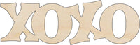 XOXO Phrase Wood Craft Shape - Laser Cut Baltic Birch Unfinished DIY Wood Art Supplies VAL27 - The Wood Shape Store