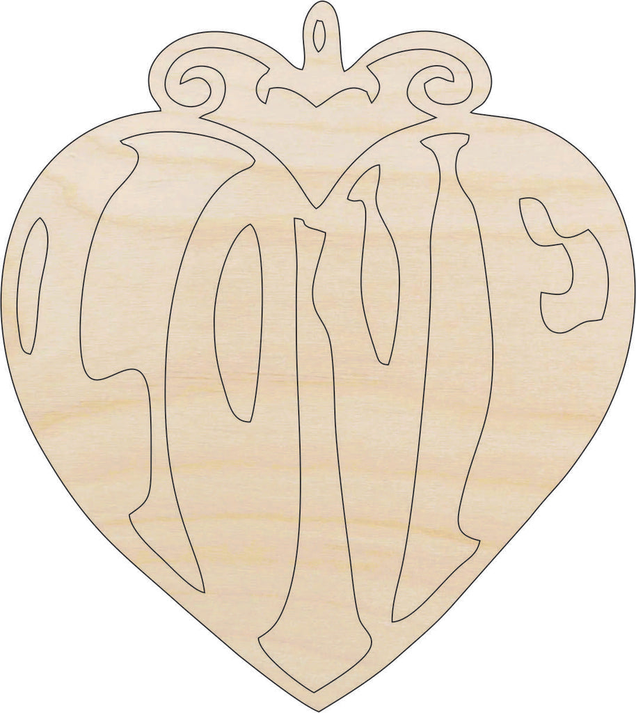 Word Love - Laser Cut Out Unfinished Wood Craft Shape VAL36