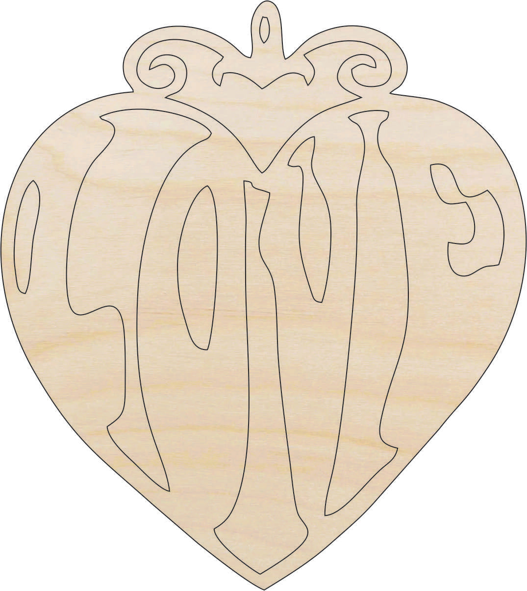 Word Love - Laser Cut Out Unfinished Wood Craft Shape VAL36 Word Love - Laser Cut Out Unfinished Wood Craft Shape VAL36
