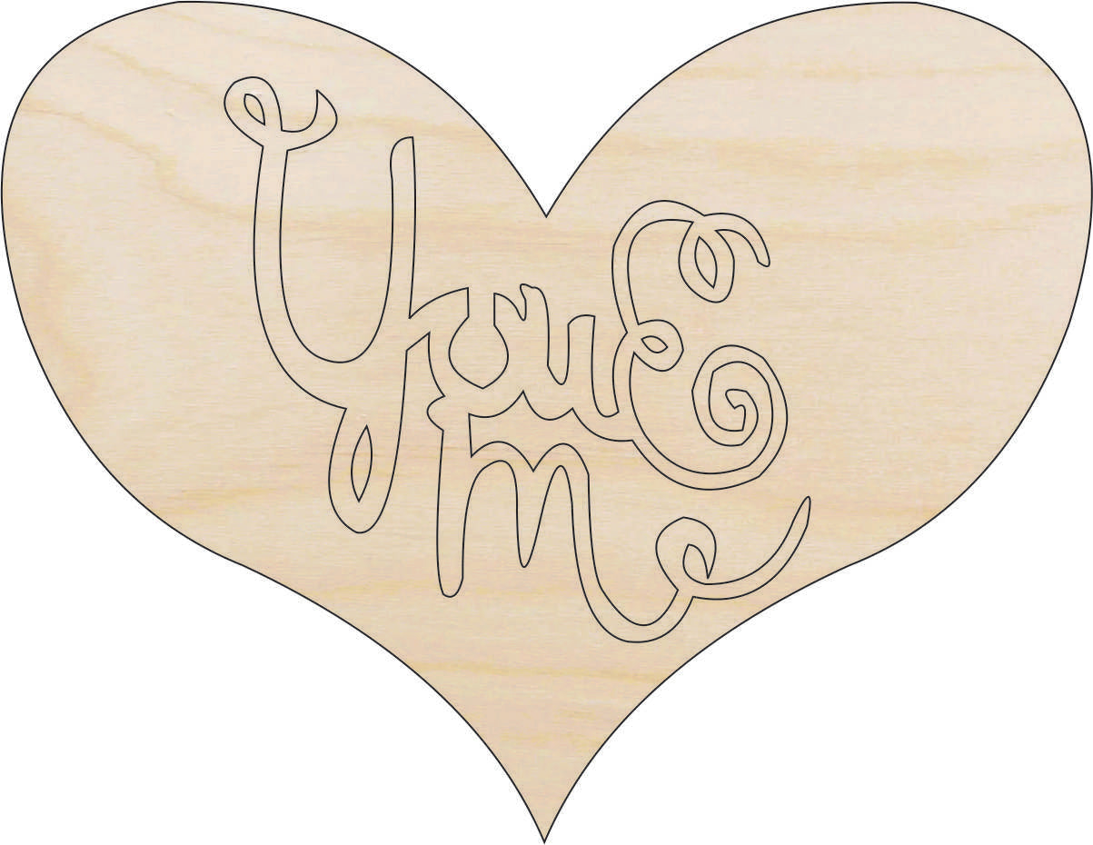 Heart - Laser Cut Out Unfinished Wood Craft Shape VAL42