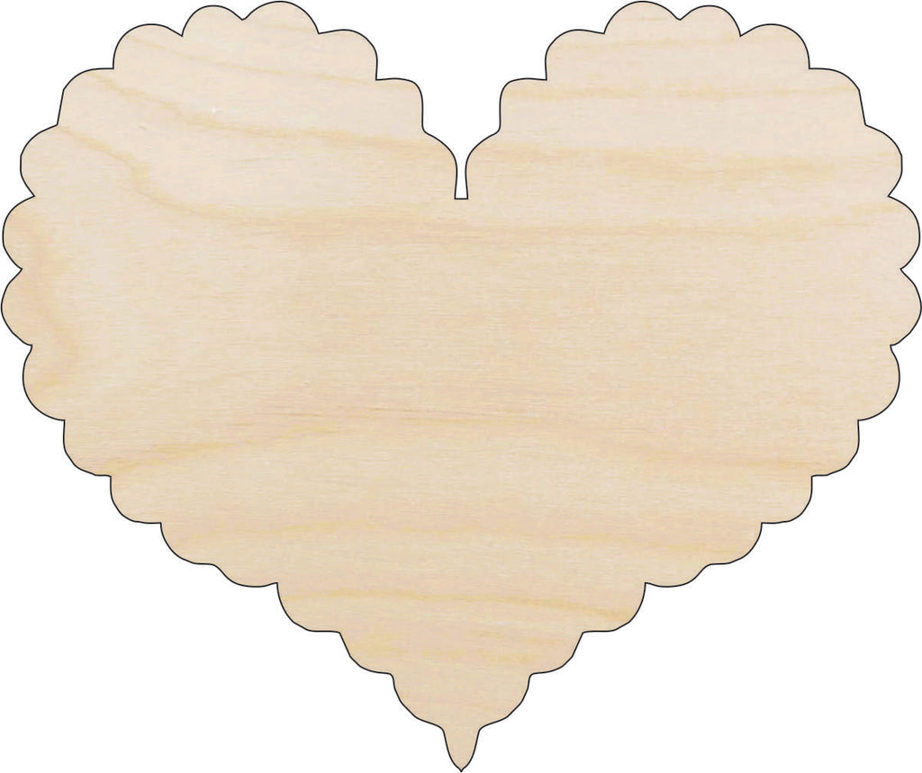 Heart - Laser Cut Out Unfinished Wood Craft Shape VAL44