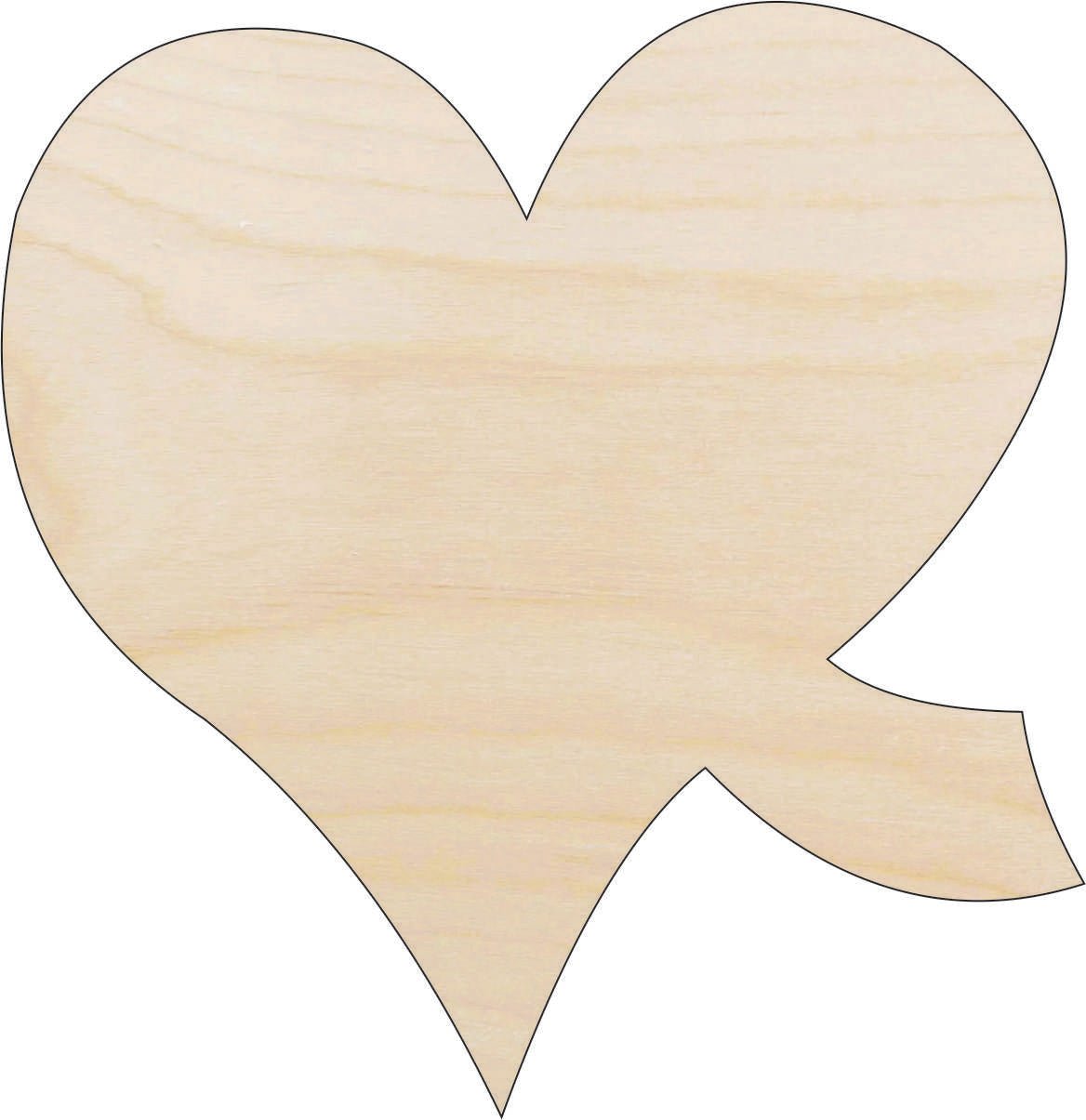 Heart - Laser Cut Out Unfinished Wood Craft Shape VAL45 – The Wood ...