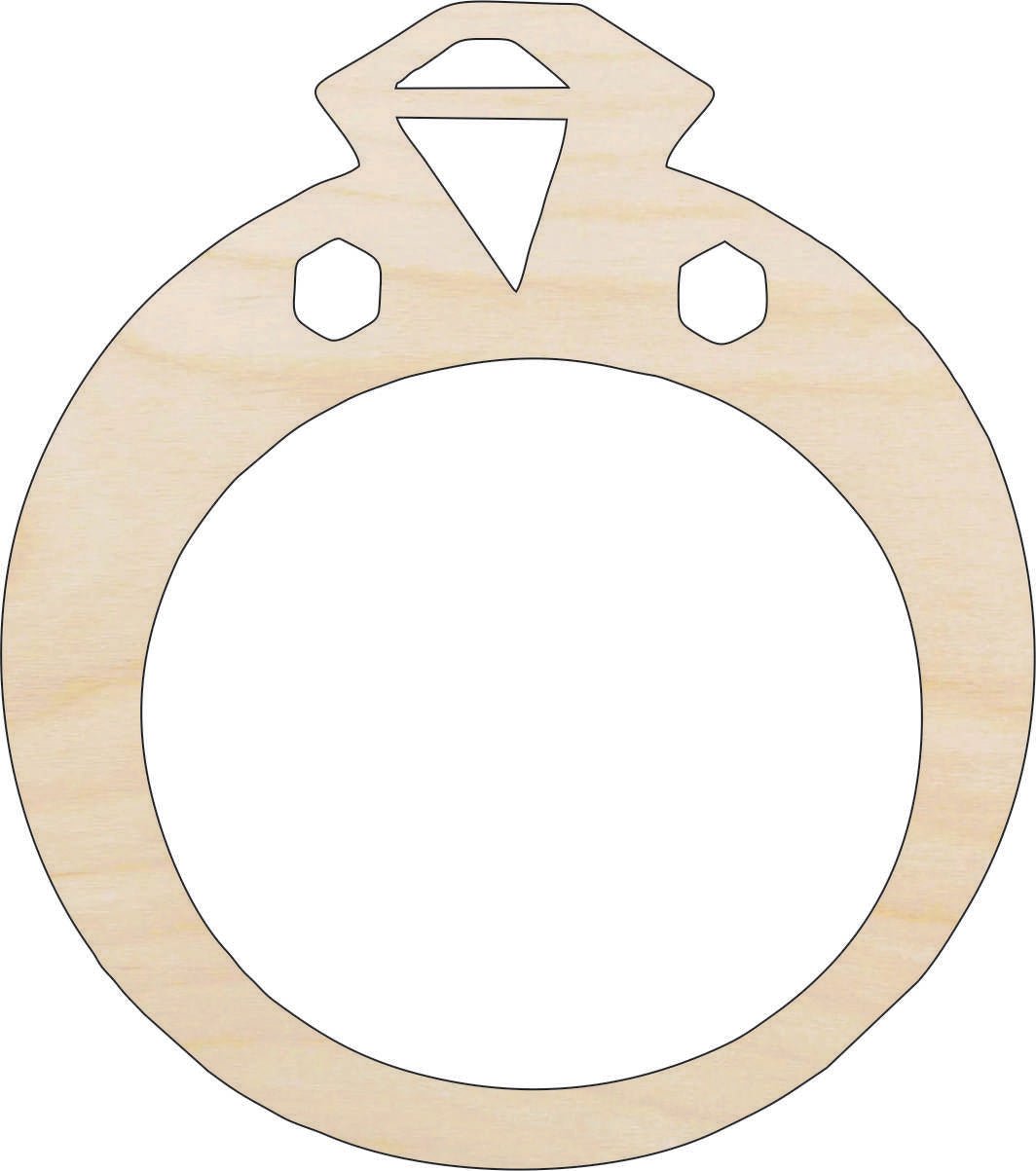 Ring Wood Craft Shape - Laser Cut Baltic Birch Unfinished DIY Wood Art Supplies WDG18 - The Wood Shape Store