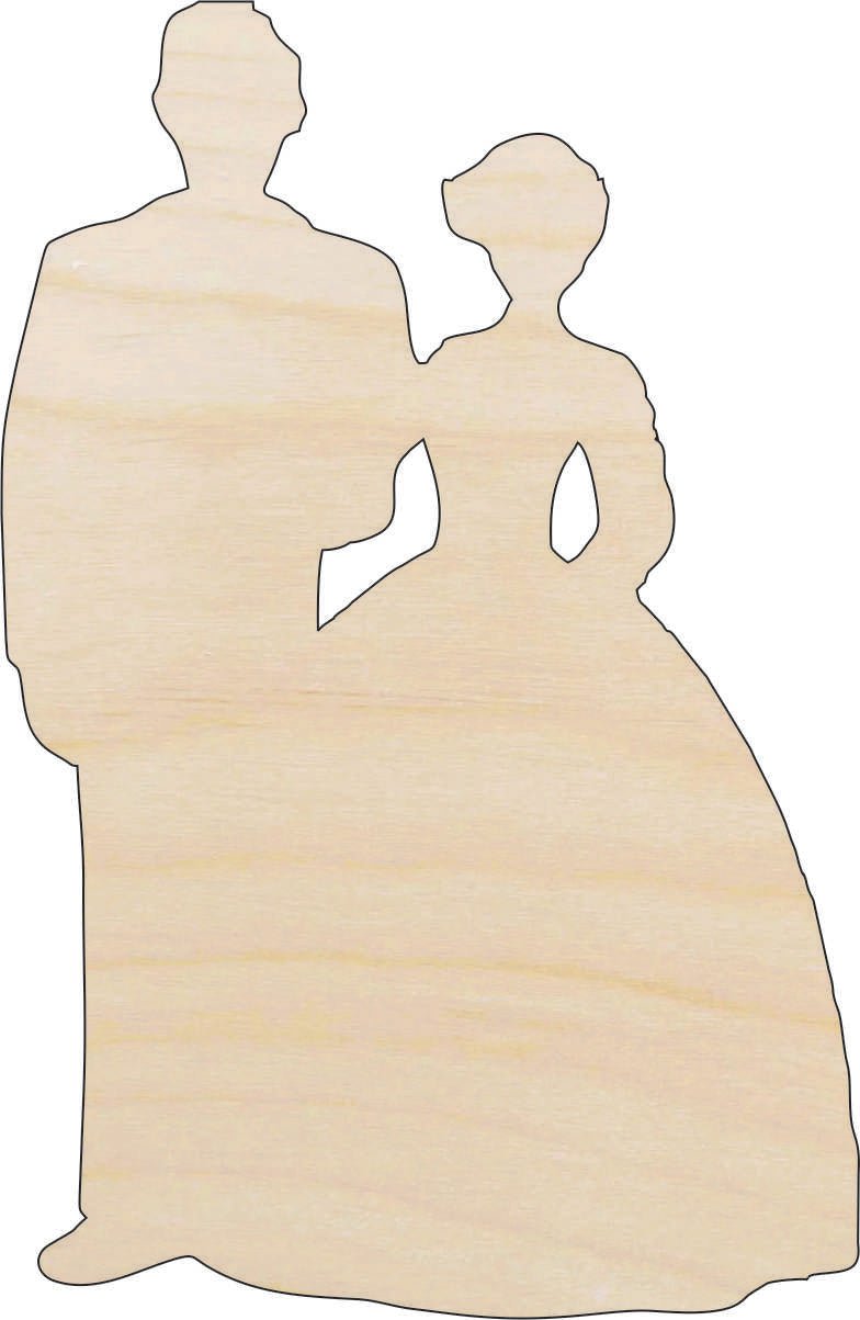 Couple Wood Craft Shape - Laser Cut Baltic Birch Unfinished DIY Wood Art Supplies WDG1 - The Wood Shape Store