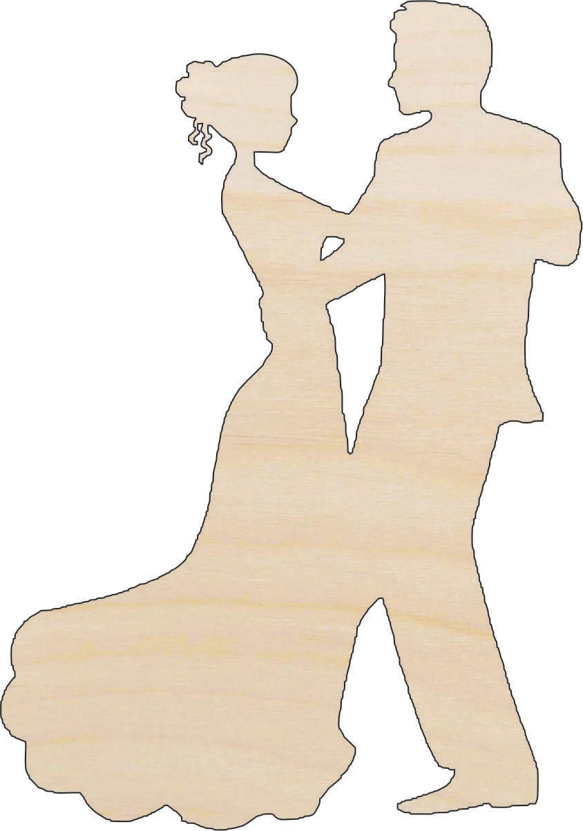 Couple Wood Craft Shape - Laser Cut Baltic Birch Unfinished DIY Wood Art Supplies WDG24 - The Wood Shape Store