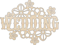 Wedding Sign Wood Craft Shape - Laser Cut Baltic Birch Unfinished DIY Wood Art Supplies WDG26 - The Wood Shape Store