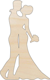 Wedding Couple Wood Craft Shape - Laser Cut Baltic Birch Unfinished DIY Wood Art Supplies WDG28 - The Wood Shape Store