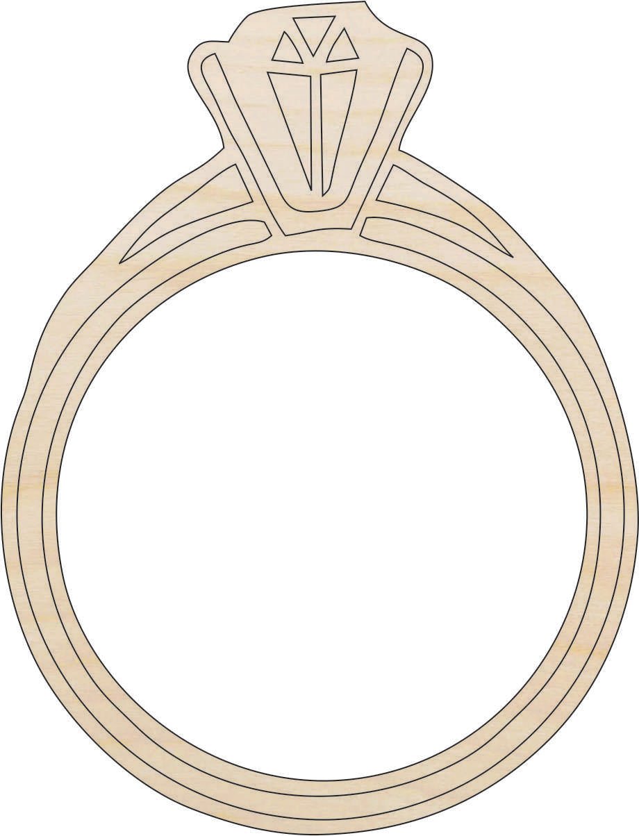 Ring Wood Craft Shape - Laser Cut Baltic Birch Unfinished DIY Wood Art Supplies WDG7 - The Wood Shape Store
