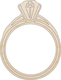 Ring Wood Craft Shape - Laser Cut Baltic Birch Unfinished DIY Wood Art Supplies WDG7 - The Wood Shape Store