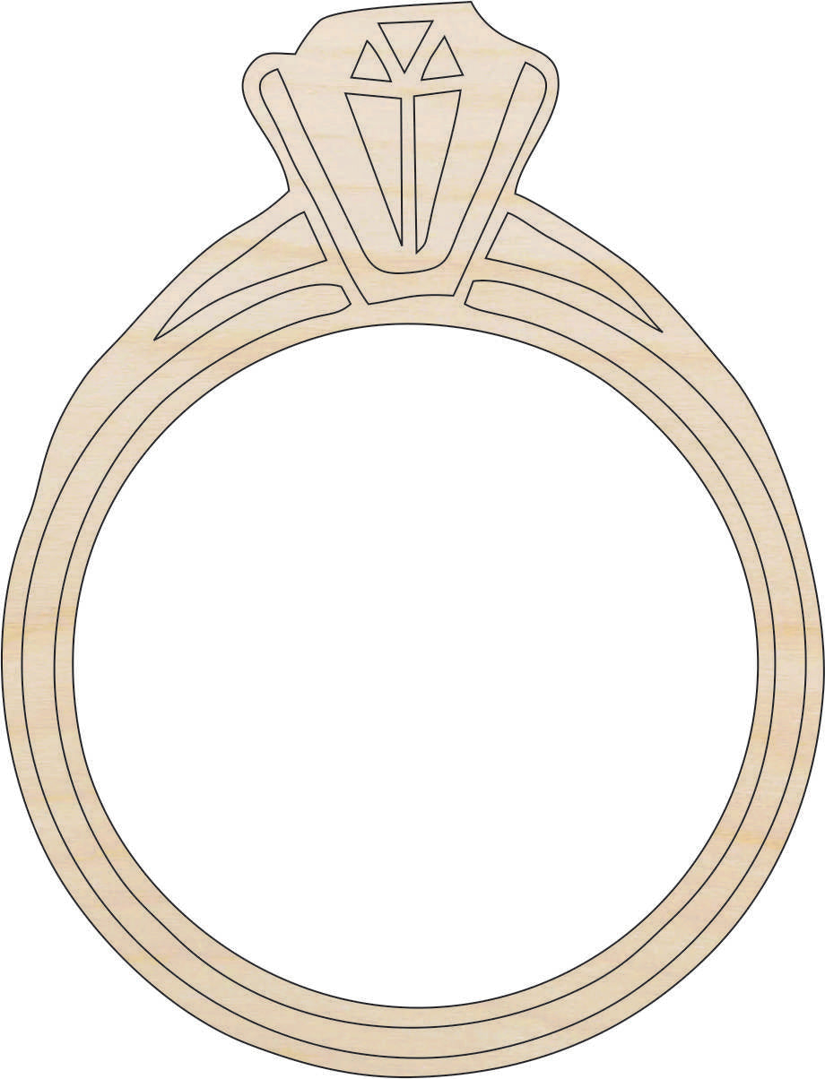 Ring - Laser Cut Out Unfinished Wood Craft Shape WDG7 Ring - Laser Cut Out Unfinished Wood Craft Shape WDG7