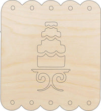 Wedding Cake Wood Craft Shape - Laser Cut Baltic Birch Unfinished DIY Wood Art Supplies WDG9 - The Wood Shape Store