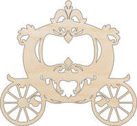 Carriage Wood Craft Shape - Laser Cut Baltic Birch Unfinished DIY Wood Art Supplies WGN13 - The Wood Shape Store