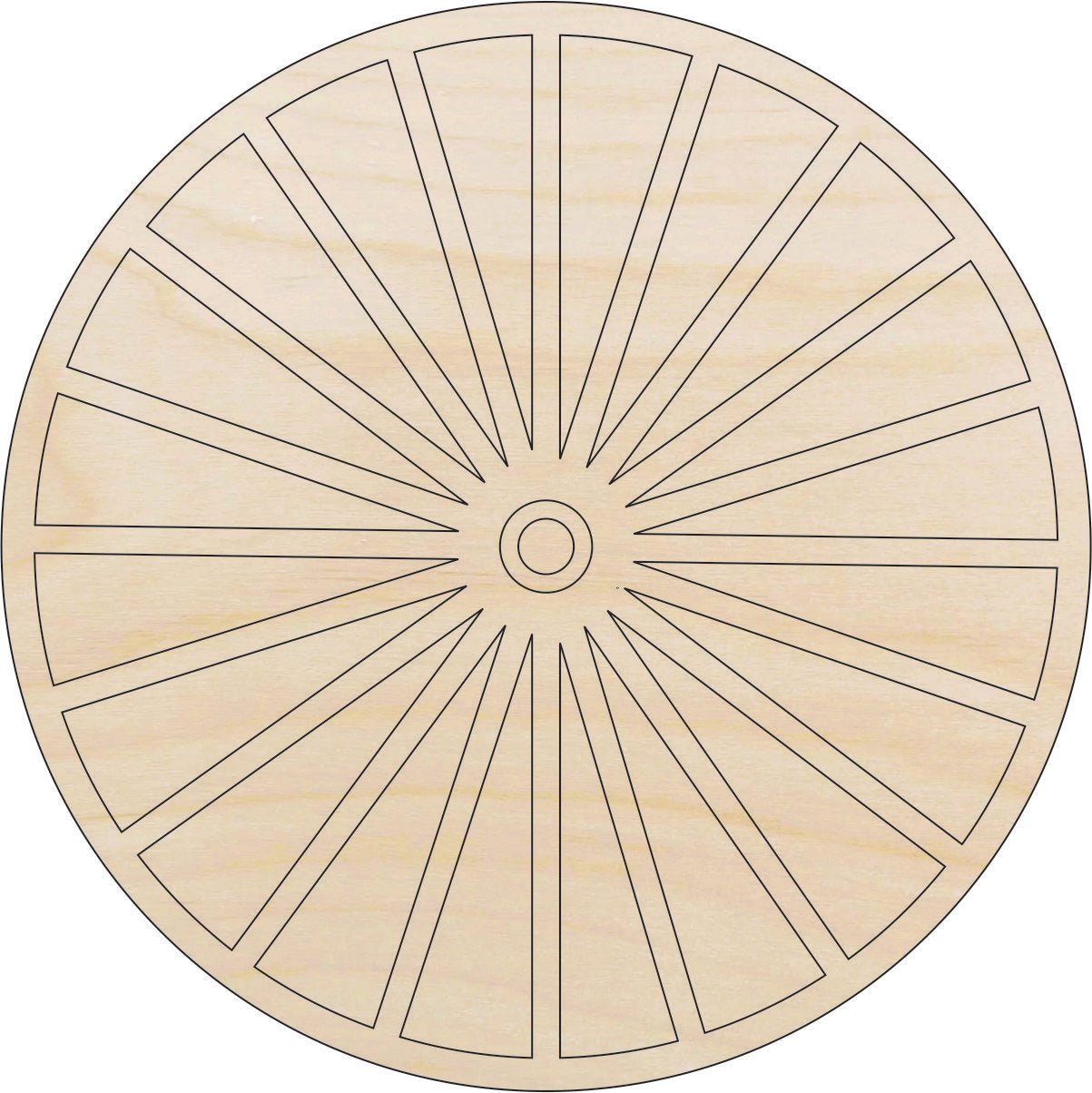 Wagon Wheel Wood Craft Shape - Laser Cut Baltic Birch Unfinished DIY Wood Art Supplies WGN14 - The Wood Shape Store