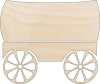 Covered Wagon Wood Craft Shape - Laser Cut Baltic Birch Unfinished DIY Wood Art Supplies WGN1 - The Wood Shape Store