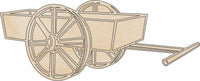 Cart Wagon Wood Craft Shape - Laser Cut Baltic Birch Unfinished DIY Wood Art Supplies WGN2 - The Wood Shape Store