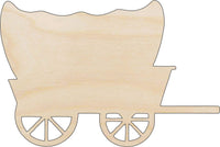 Covered Wagon Wood Craft Shape - Laser Cut Baltic Birch Unfinished DIY Wood Art Supplies WGN6 - The Wood Shape Store