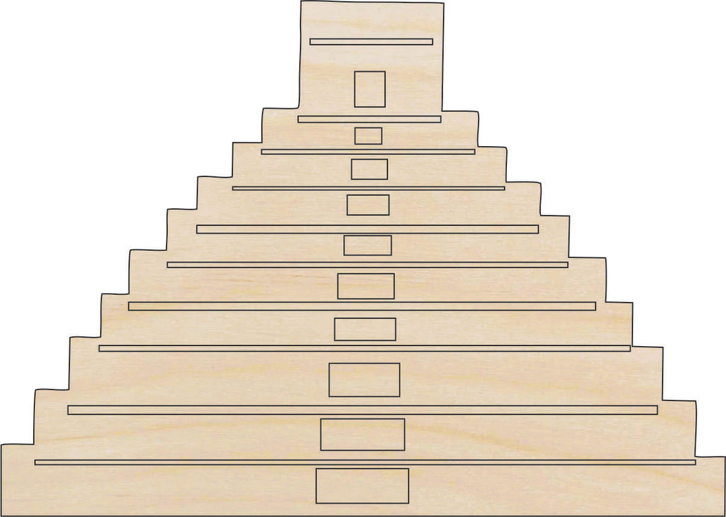 Building Pyramid - Laser Cut Out Unfinished Wood Craft Shape WLD101
