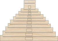 Pyramid Wood Craft Shape - Laser Cut Baltic Birch Unfinished DIY Wood Art Supplies WLD101 - The Wood Shape Store