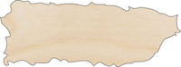 Puerto Rico Wood Craft Shape - Laser Cut Baltic Birch Unfinished DIY Wood Art Supplies WLD10 - The Wood Shape Store