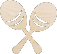 Maracas Wood Craft Shape - Laser Cut Baltic Birch Unfinished DIY Wood Art Supplies WLD16 - The Wood Shape Store