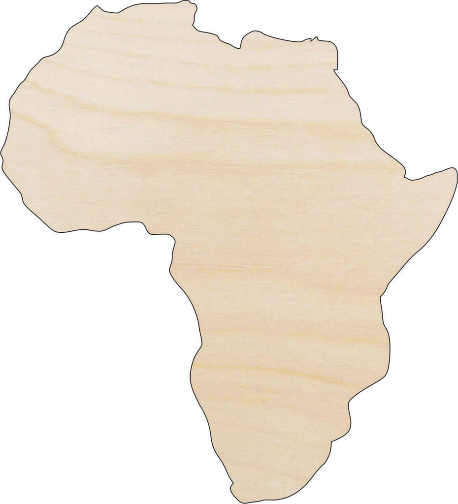 Continent Africa - Laser Cut Out Unfinished Wood Craft Shape WLD26