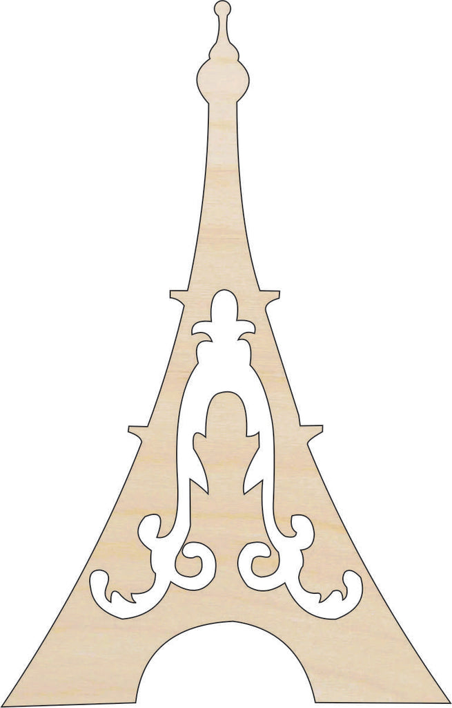 Paris Eiffel Tower - Laser Cut Out Unfinished Wood Craft Shape WLD30