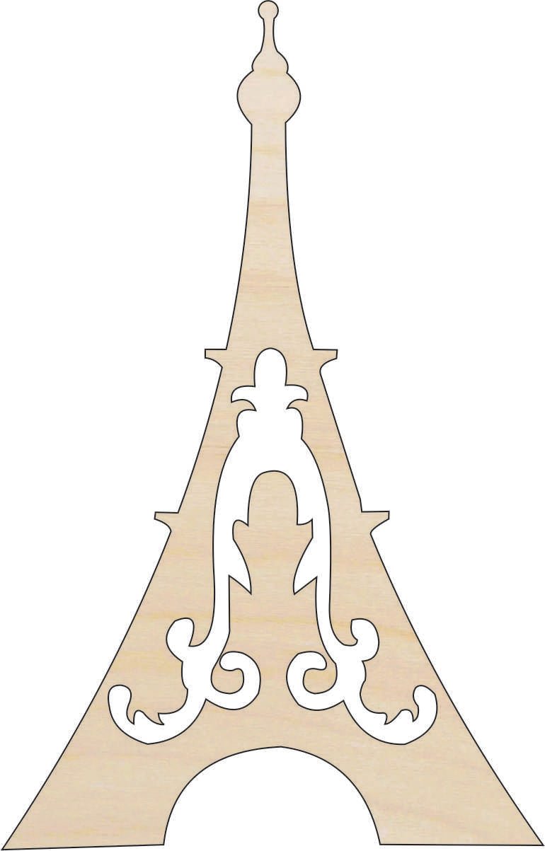 Eiffel Tower Wood Craft Shape - Laser Cut Baltic Birch Unfinished DIY Wood Art Supplies WLD30 - The Wood Shape Store